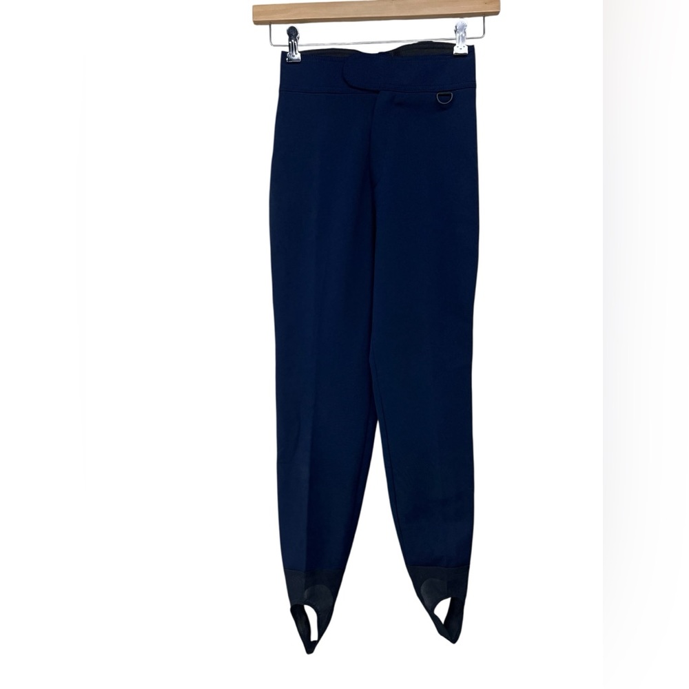 VTG 80s Schoeller High Waist Stirrup Snow Ski Pants Navy Blue Womens 6 Long